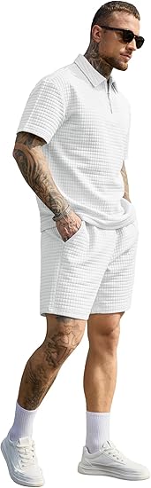 Men's Short Sets 2 Piece Polo Shirt Summer Outfits Casual Fashion Tracksuits Short Sleeve Travel Clothes