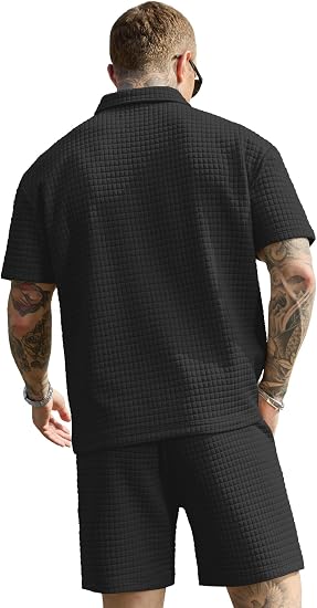 Men's Short Sets 2 Piece Polo Shirt Summer Outfits Casual Fashion Tracksuits Short Sleeve Travel Clothes