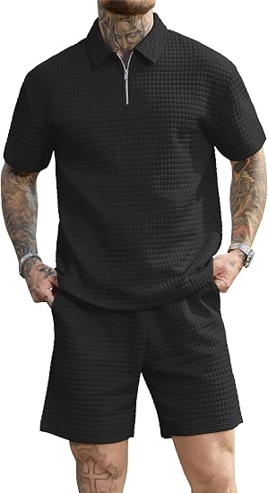 Men's Short Sets 2 Piece Polo Shirt Summer Outfits Casual Fashion Tracksuits Short Sleeve Travel Clothes